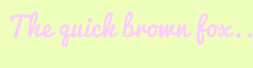 Image with Font Color FFCCFF and Background Color EEFFBB